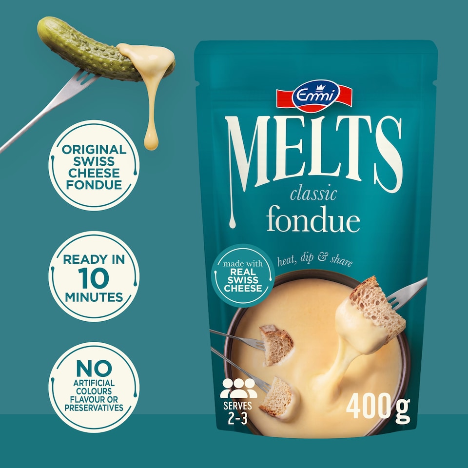 image 1 of Emmi Melts Classic Fondue Cheese 400g