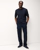 image 2 of The F&F Edit Straight Fit Cargo Trousers in Navy