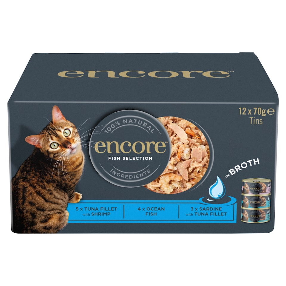 image 1 of Encore Cat Food Fish Selection Tins 12X70g