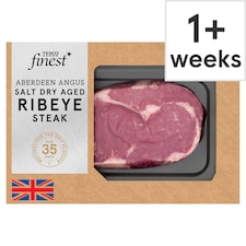Tesco Finest AA Salt Dry Aged Beef Ribeye Steak