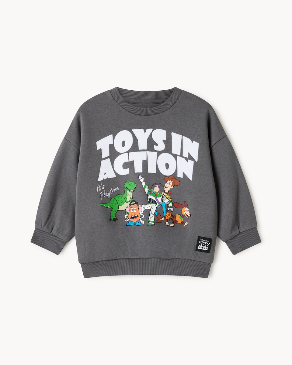 image 1 of Disney Toy Story Cotton Rich Sweatshirt in Grey