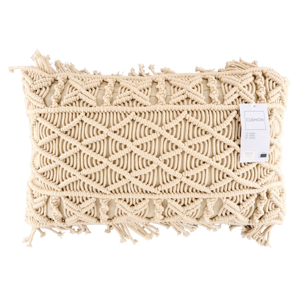 Macramé dekorativní polštář 30 x 50 cm