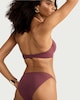 image 3 of F&F Gold Beaded High Leg Bikini Bottoms in Purple