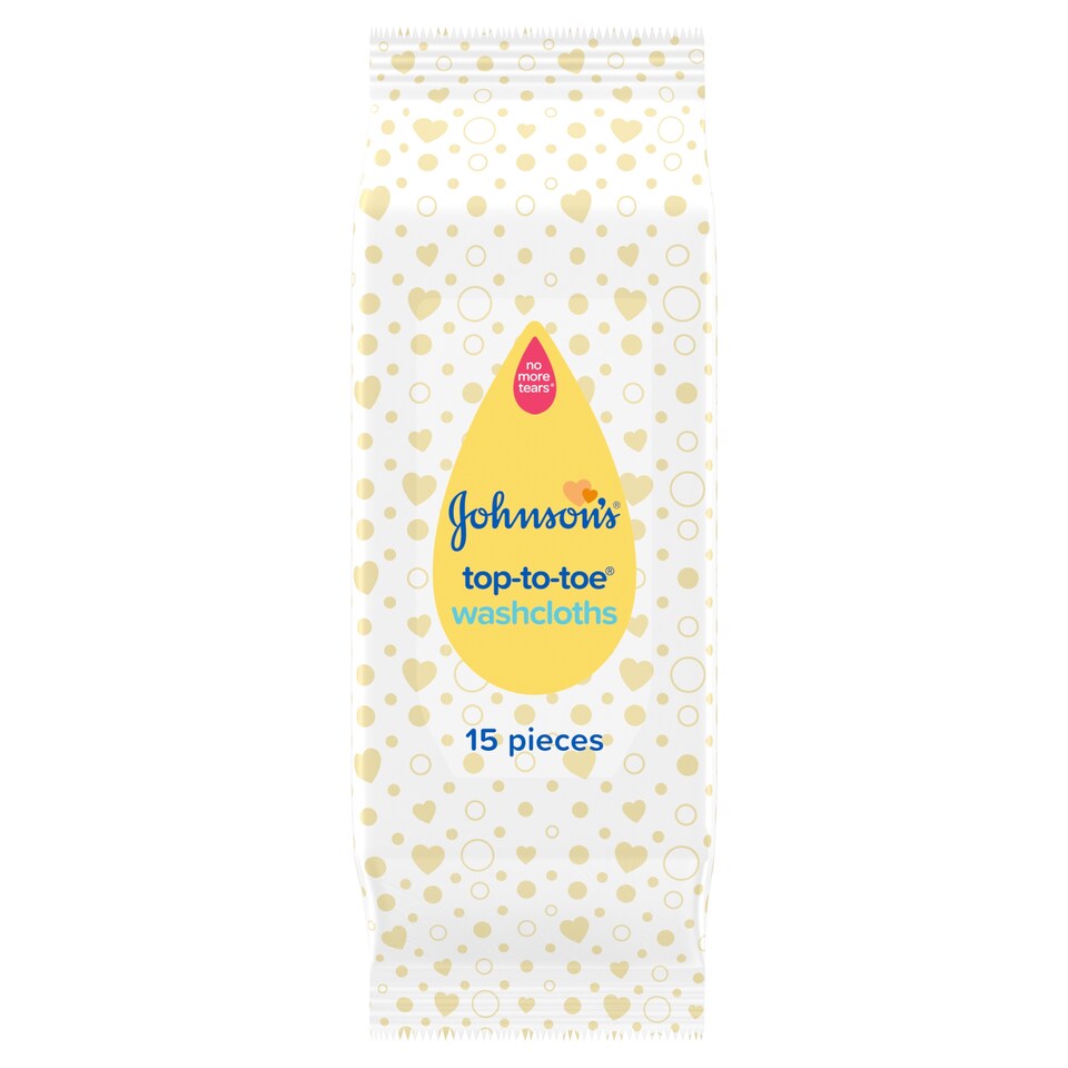 image 1 of Johnson's Baby Top-To-Toe Washcloths 15S
