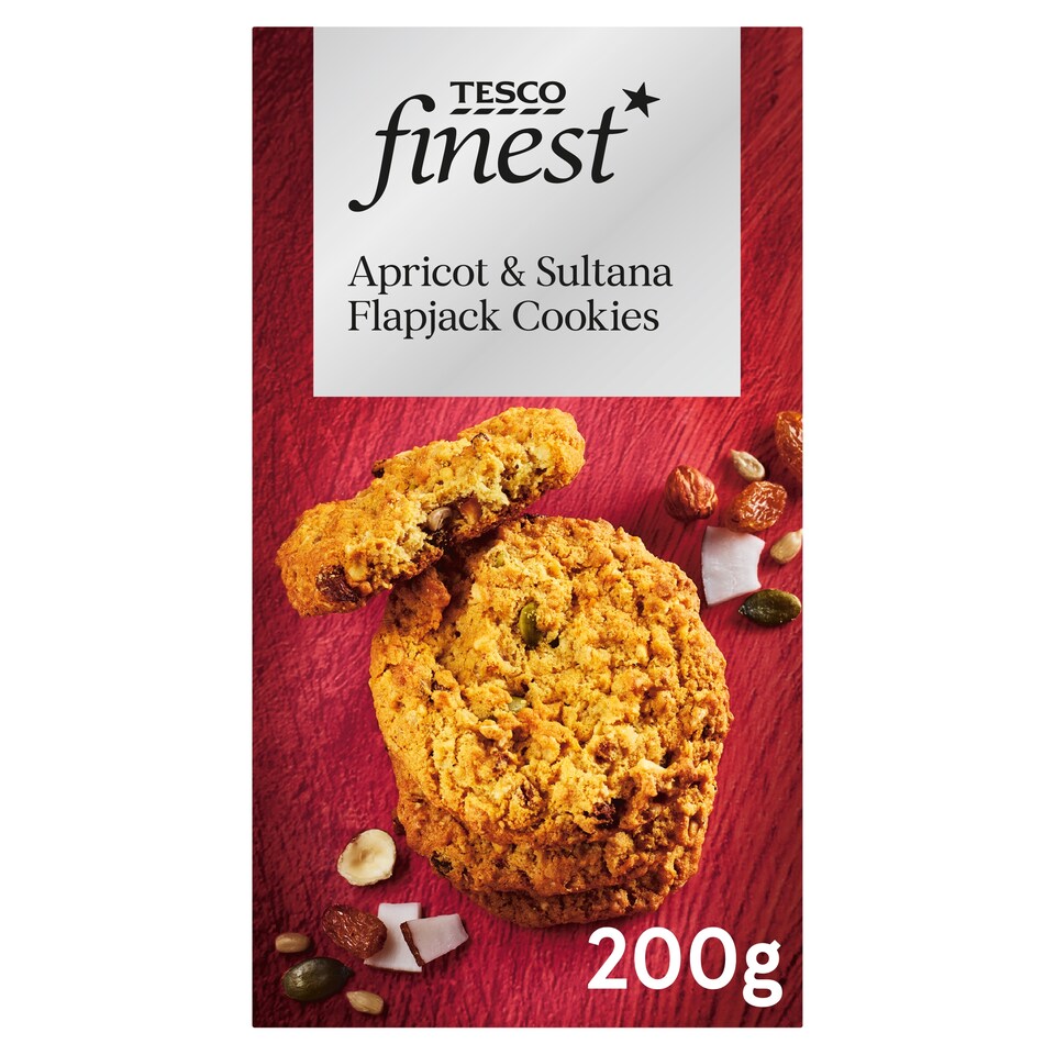 Tesco Finest Apricot Sultana Flap Jack Cookies 200G