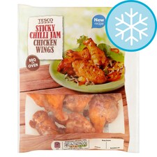 TESCO BBQ CKN STICKY CHILLI JAM WINGS 600G