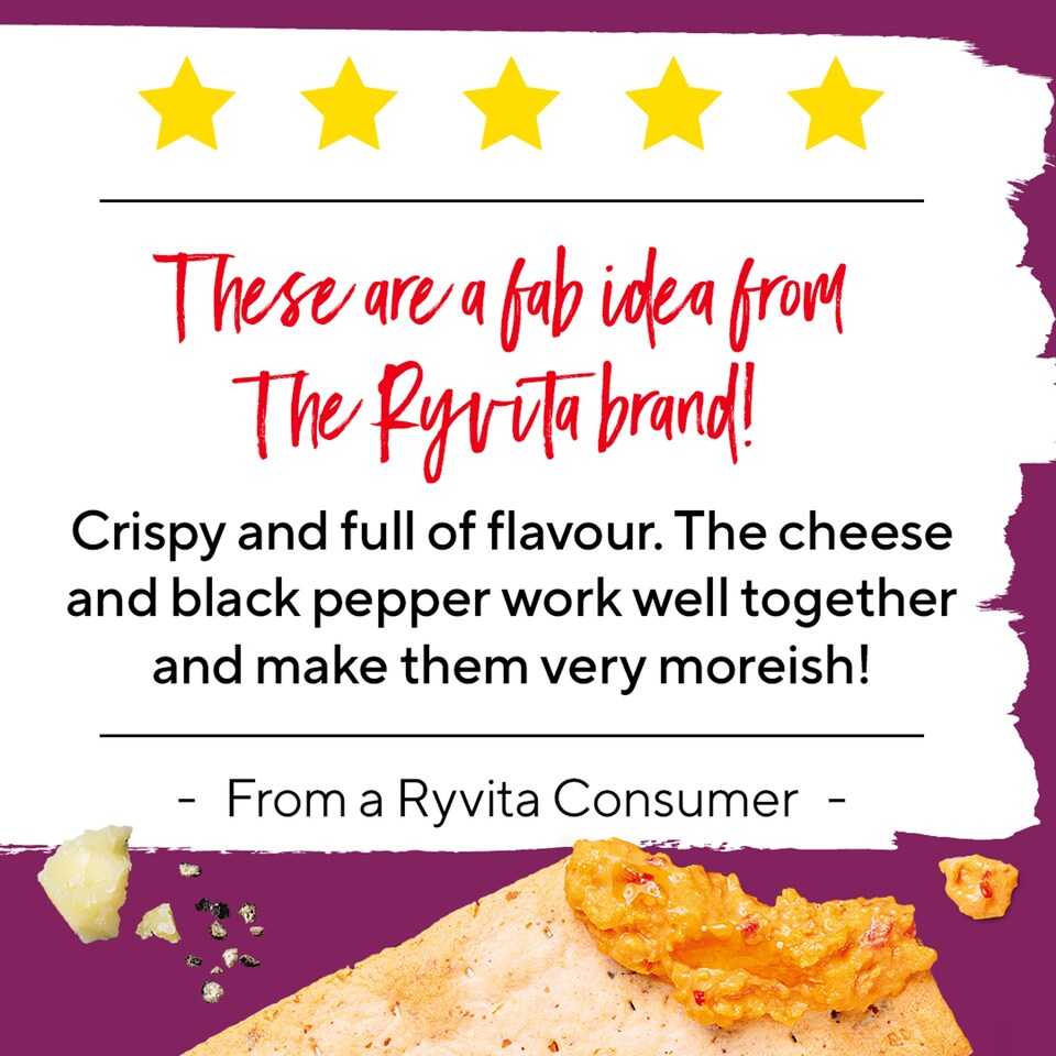 image 1 of Ryvita Cheddar & Crack Black Pepper Thins 125G