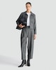 image 2 of F&F Check Pleated Barrel Leg Trousers in Black