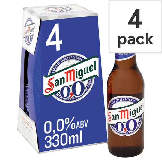 San Miguel 0.0 Alcohol 4X330ml Tesco Groceries