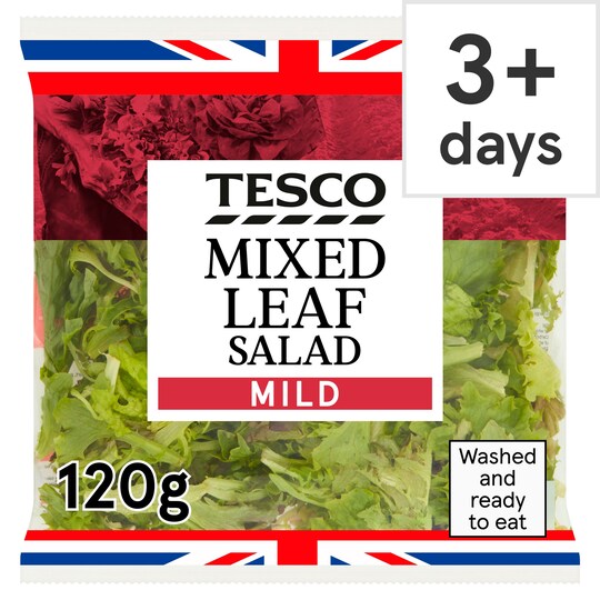 Tesco Mixed Leaf Salad 120G Tesco Groceries