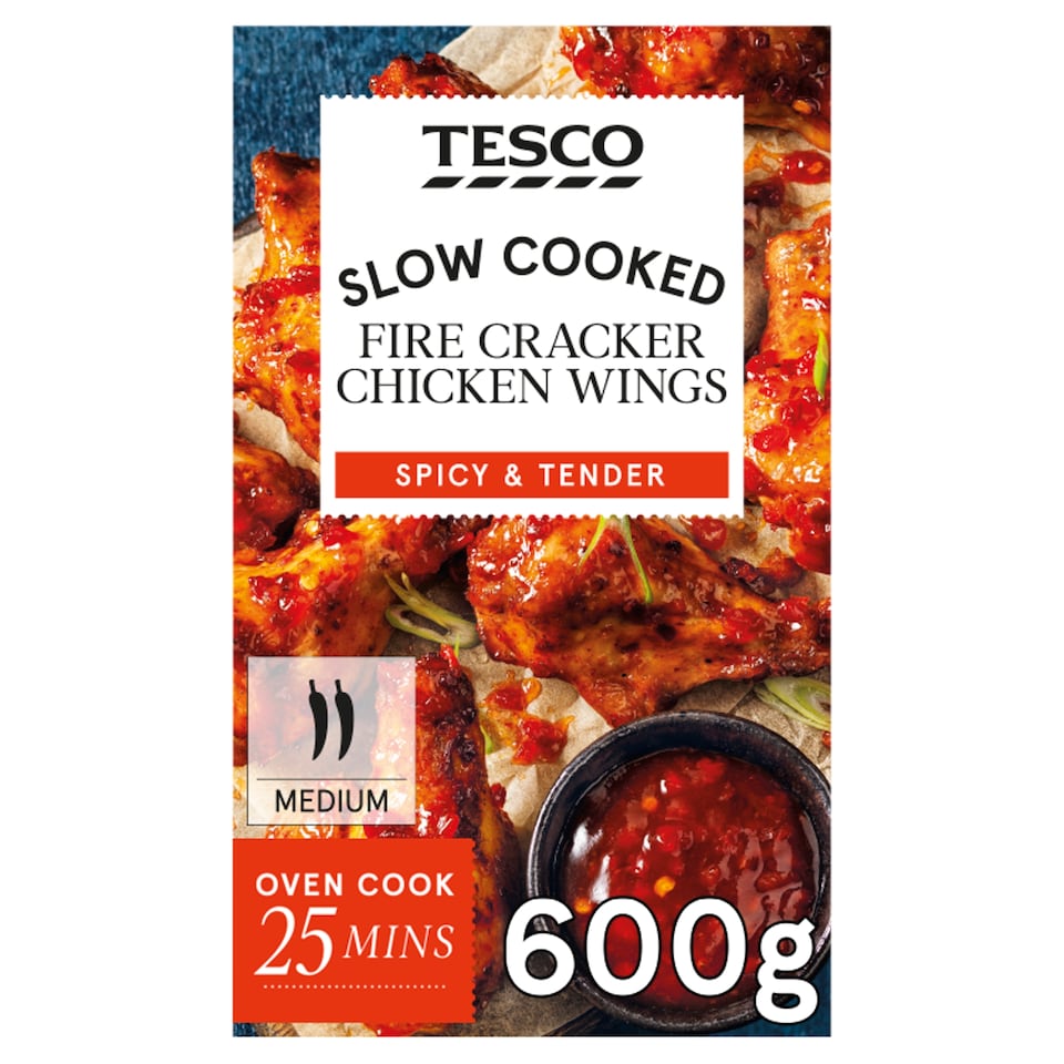 Tesco Slow Cooked Firecracker Chicken Wings 600g