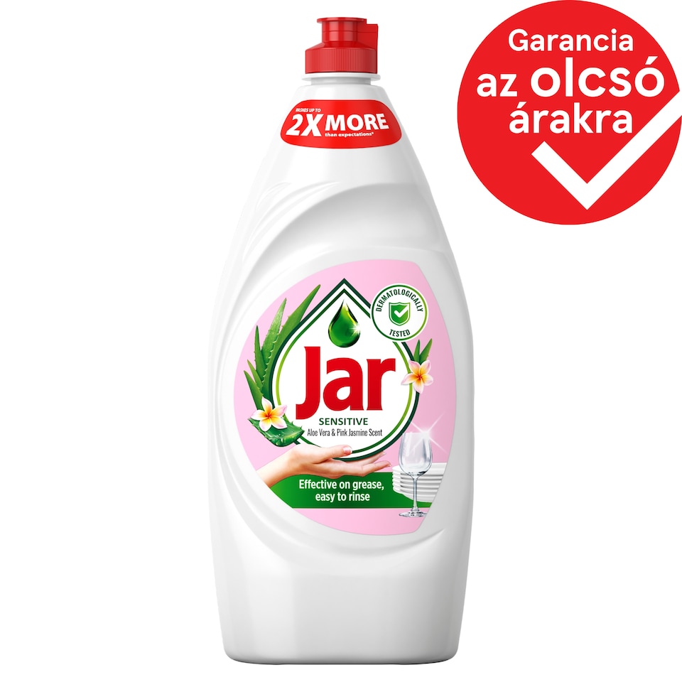 Jar Sensitive Washing Up Liquid Aloe Vera & Pink Jasmine Mild on Hands 900 ML