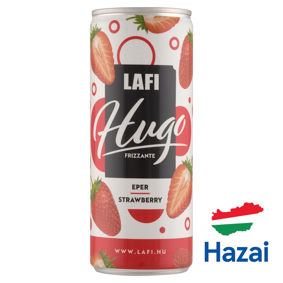 Lafi Hugo Frizzante eper ízű szénsavas boralapú koktél 7% 250 ml