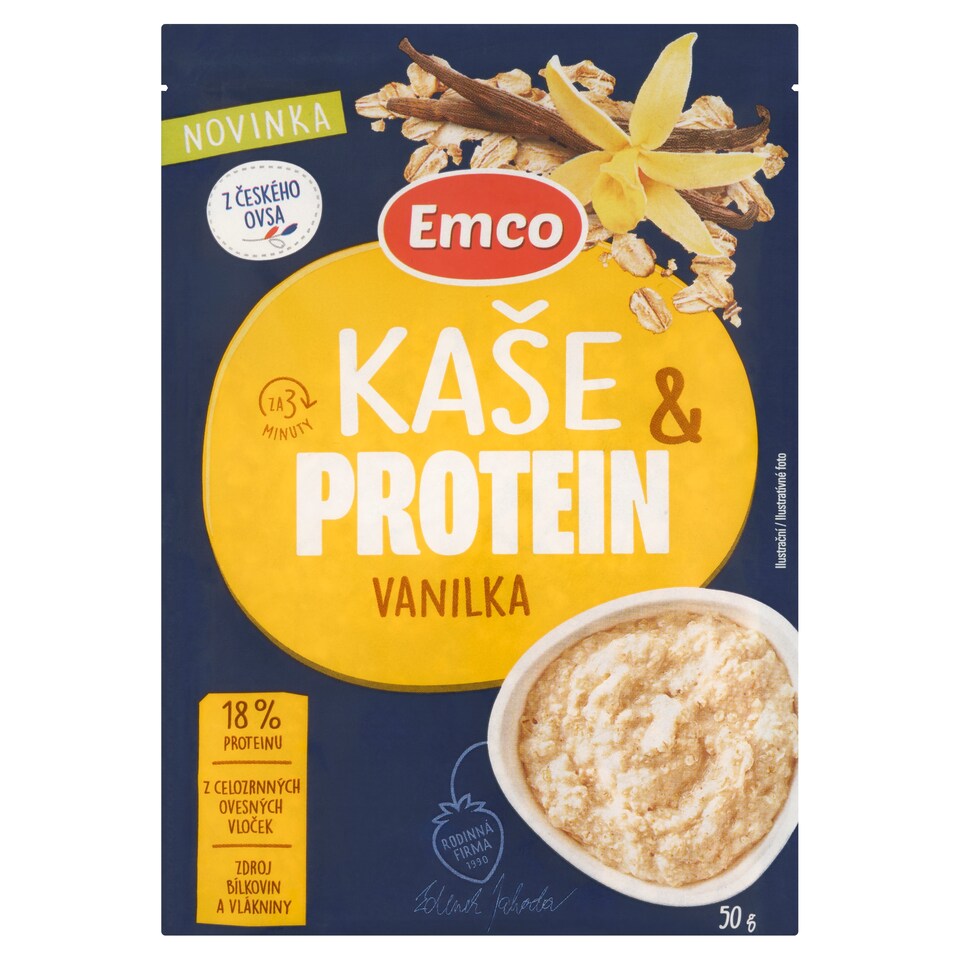 Obrázek 1 pro produkt Emco Kaše & protein vanilka 50g