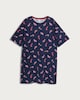 image 4 of F&F Pure Cotton Candy Cane Print Nightdress in Navy