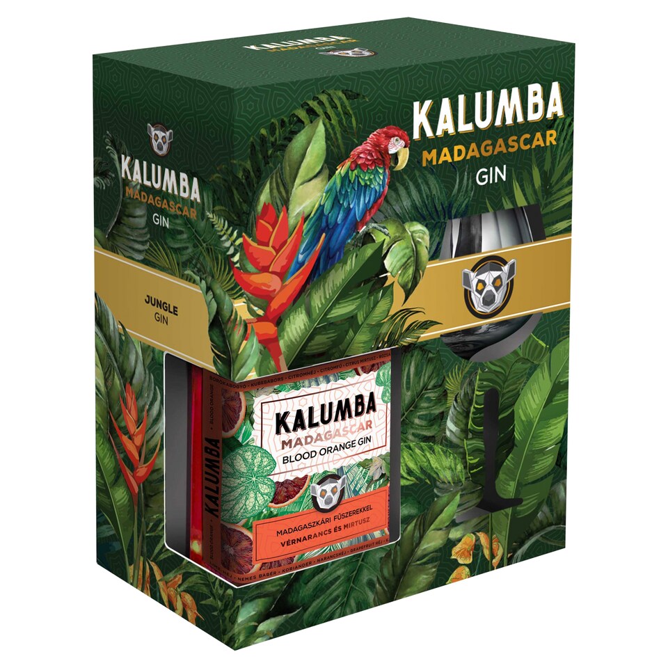 Kalumba Madagascar Blood Orange gin 37,5% 0,7 l + 1 db pohár díszdobozban