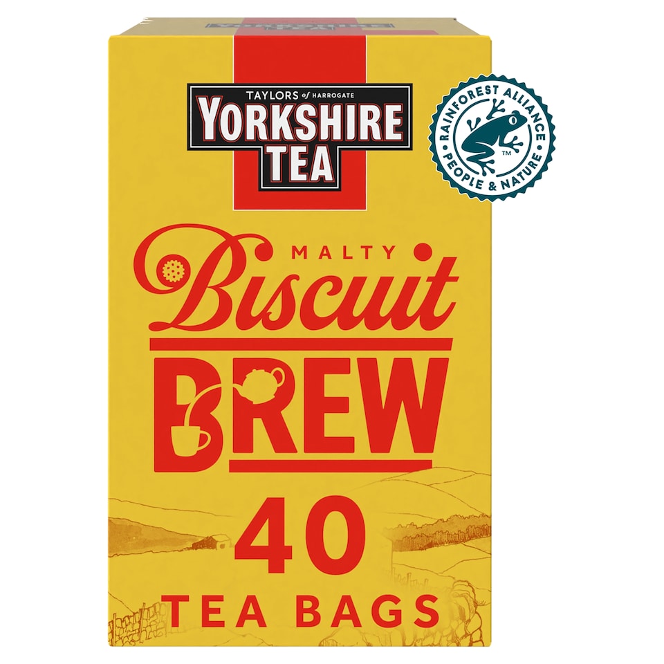 Yorkshire Tea Malty Biscuit Brew 40 Tea Bags 112G