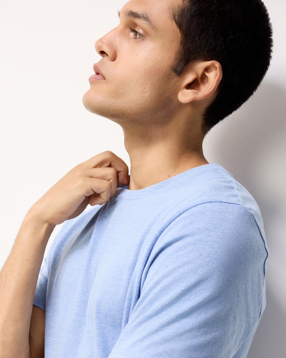image 1 of F&F Pure Cotton T-Shirt in Blue