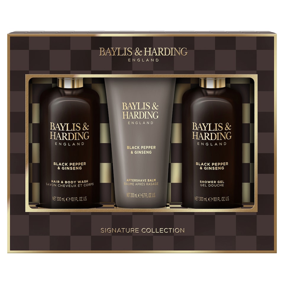 image 1 of Baylis & Harding Black Pepper & Ginseng Men's Bathing Gift Set