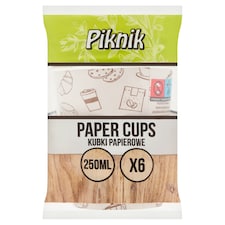 Piknik papír poharak 250 ml 6 db