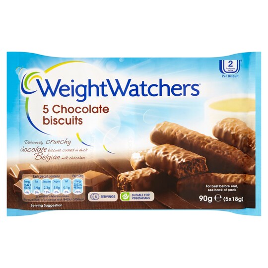 Weight Watchers Chocolate Biscuits 5 Pack 90G Tesco Groceries