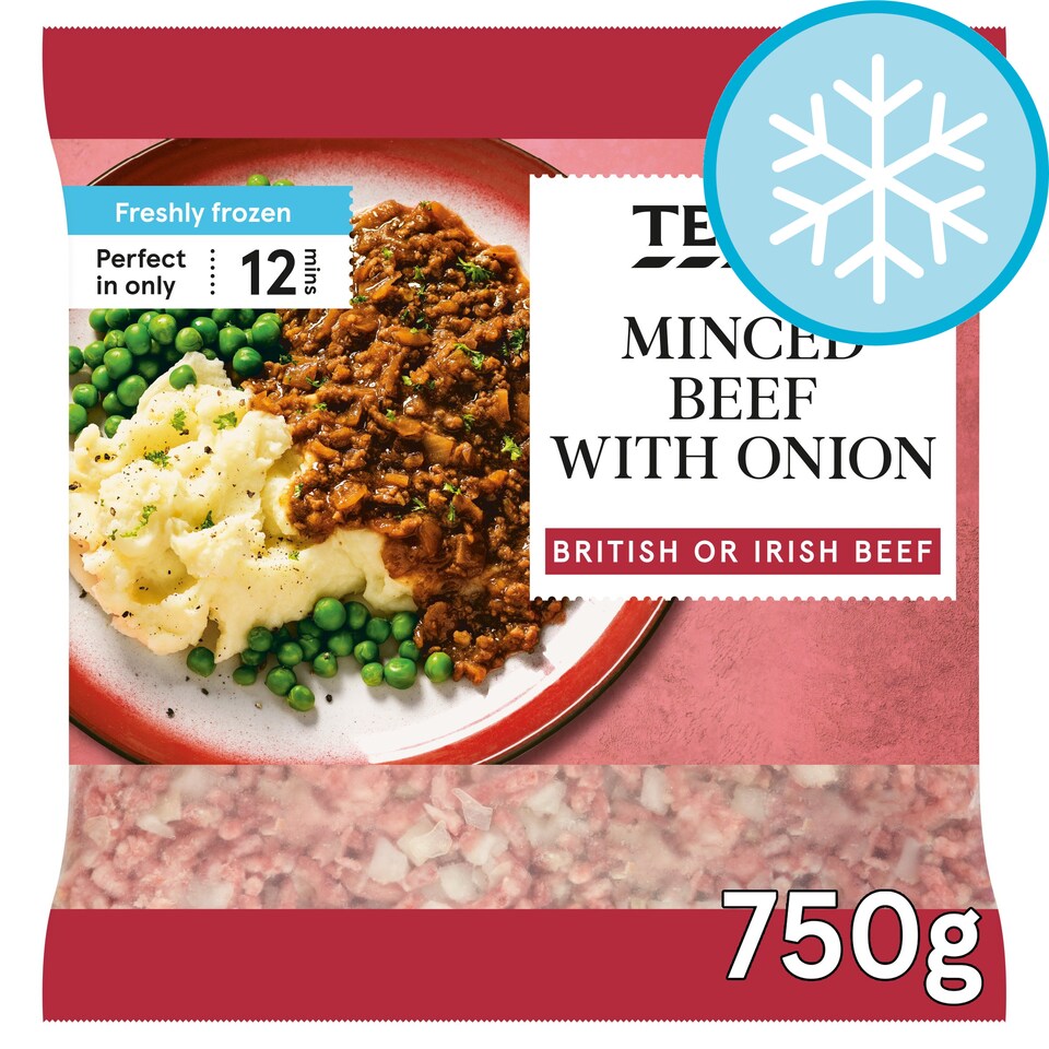 Tesco Minced Beef & Onion 750G Tesco Groceries
