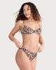 image 1 of F&F Leopard Print High Leg Bikini Bottoms in Multi Brown