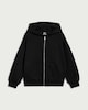 image 4 of F&F Girls Cotton Rich Zip Up Hoodie in Black