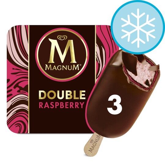 Magnum Double Raspberry Ice Cream 3 X 88 Ml Tesco Groceries