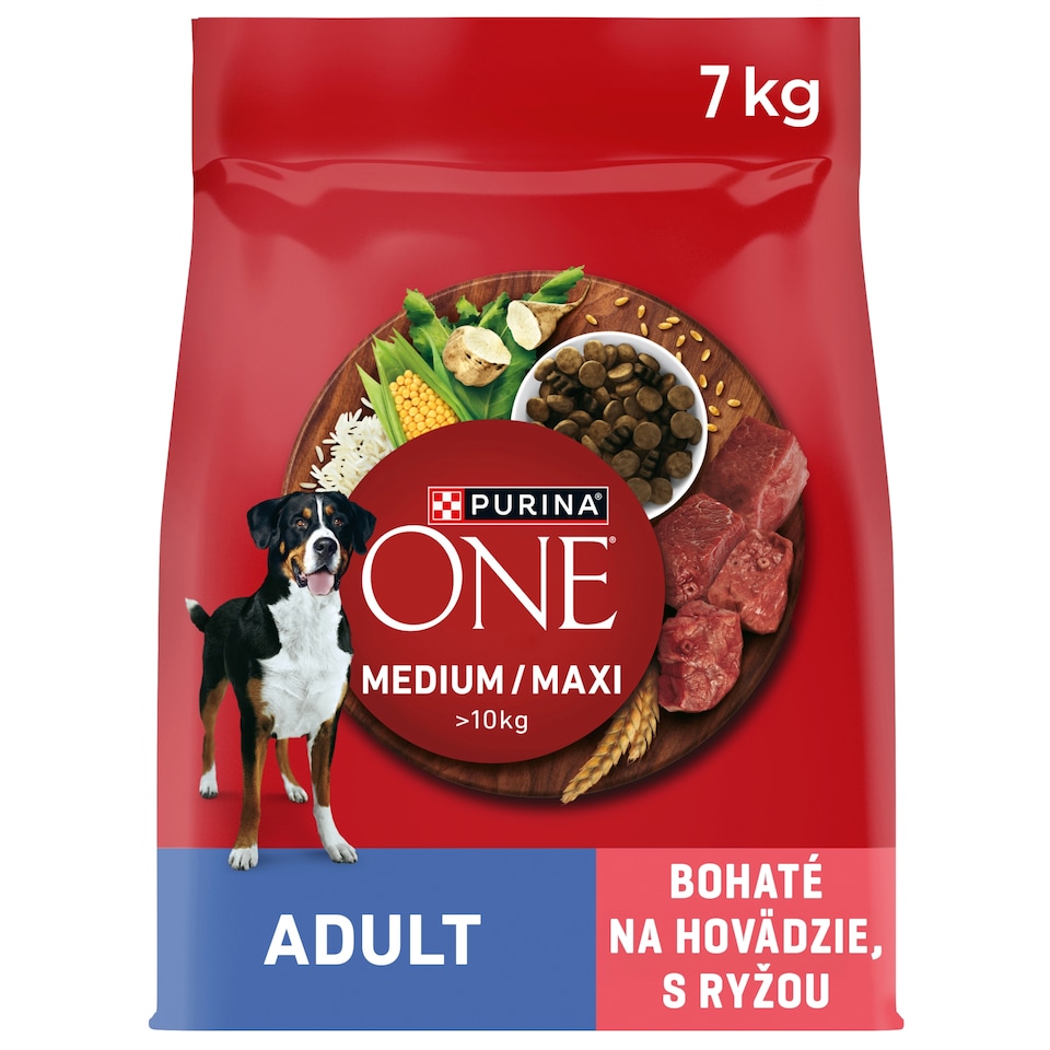 image 1 of Purina ONE Medium/Maxi Adult Granules for Dogs Beef 7 kg