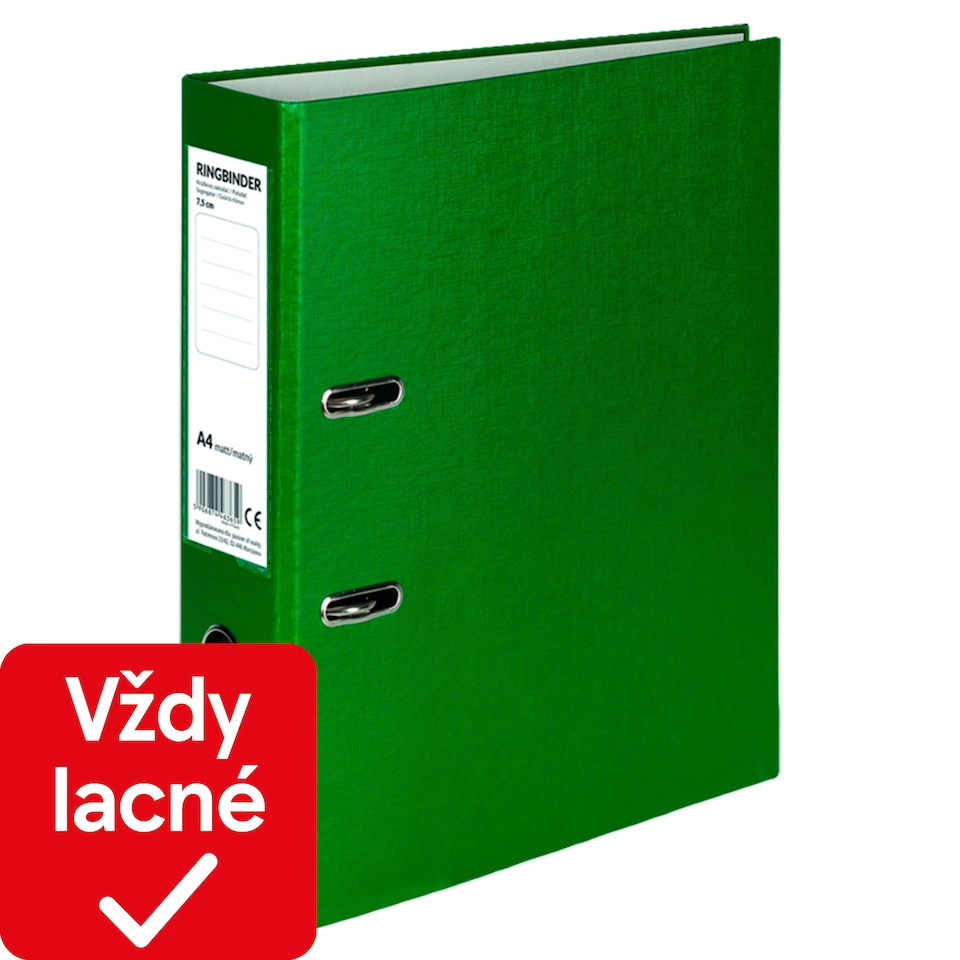 Krúžkový zakladač A4 zelený