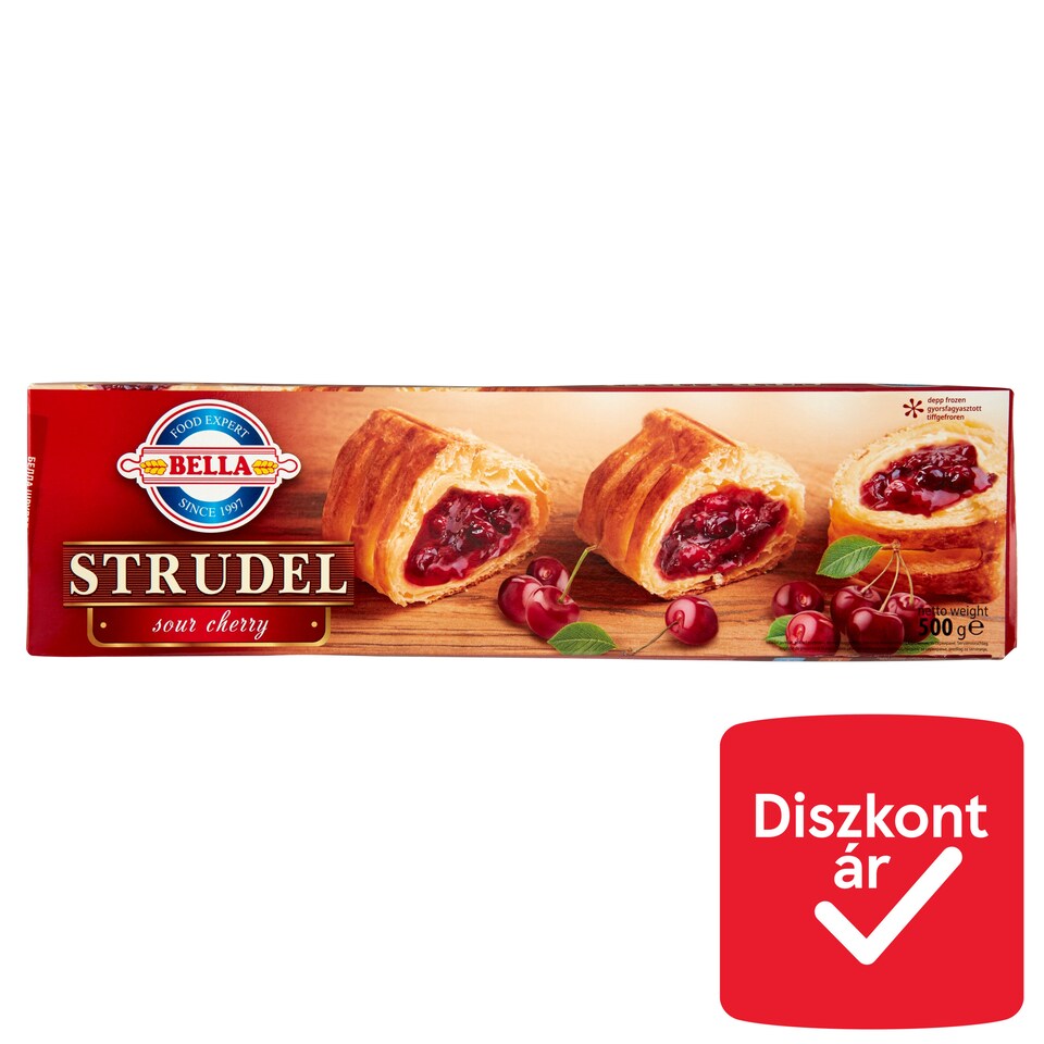 Bella Deep-Frozen Sour Cherry Strudel 500 g