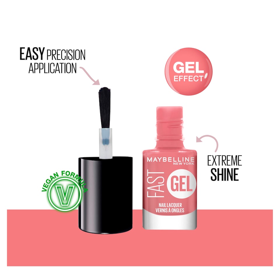 image 1 of Maybelline Fast Gel Nail Lacquer No 5 Tulip 6.7Ml