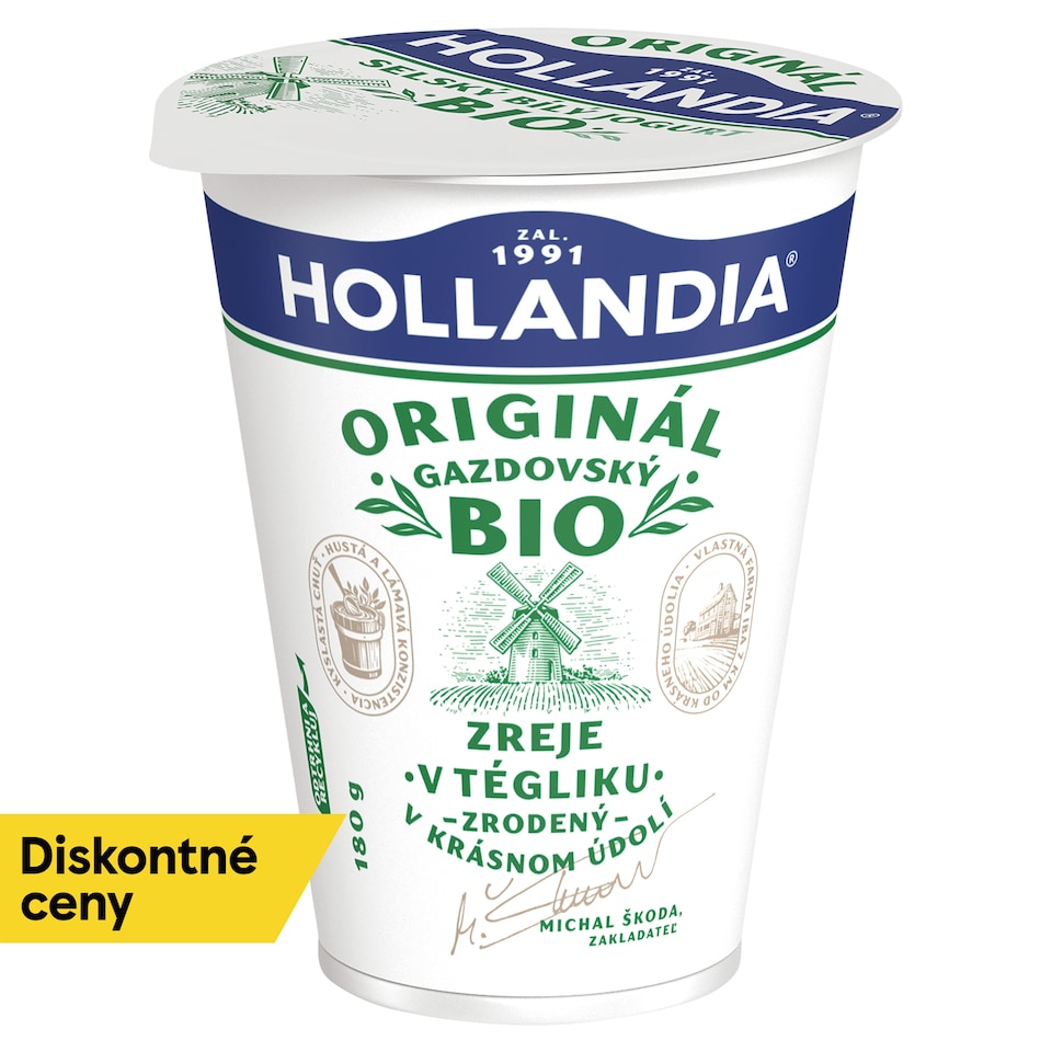 Hollandia Bio jogurt gazdovský biely s kultúrou BiFi 180 g