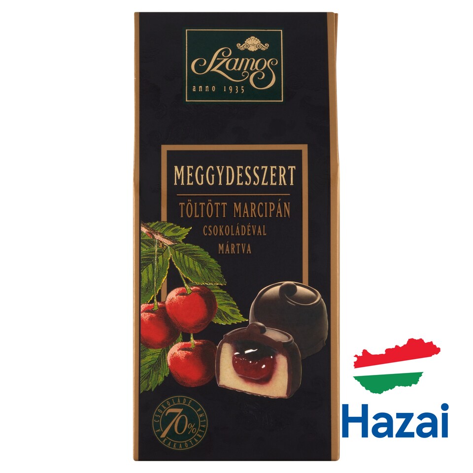Szamos Meggydesszert töltött marcipán csokoládéval mártva 7 db 125 g