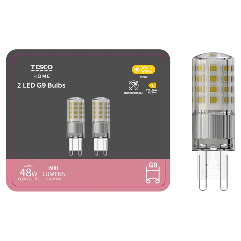 Tesco LED G9 48W Warm White 2 Pack