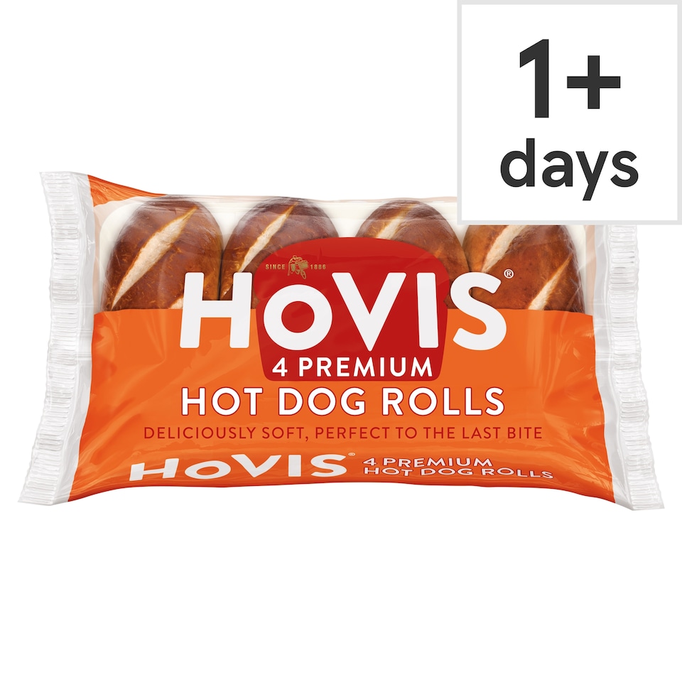 Hovis Premium Hot Dog Rolls 4 Pack