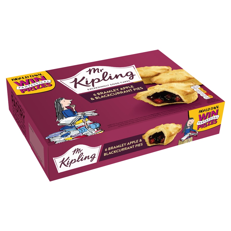 image 1 of Mr Kipling Bramley Apple & Blackcurrant Pies 6 Pack