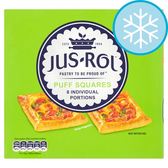 Jus Rol Puff Pastry Squares 8'S Tesco Groceries