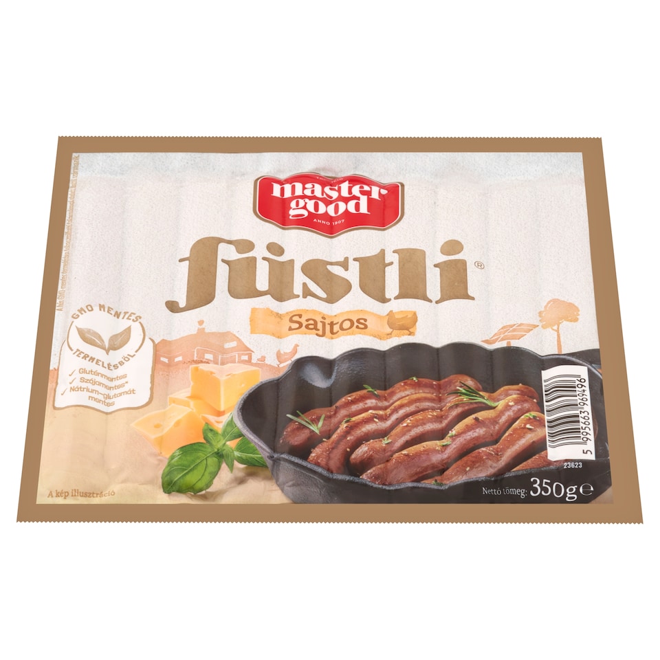 image 1 of Master Good Füstli Cheesy, Smoke-Flavoured Hot Dogs Made of Chicken Meat 350 g