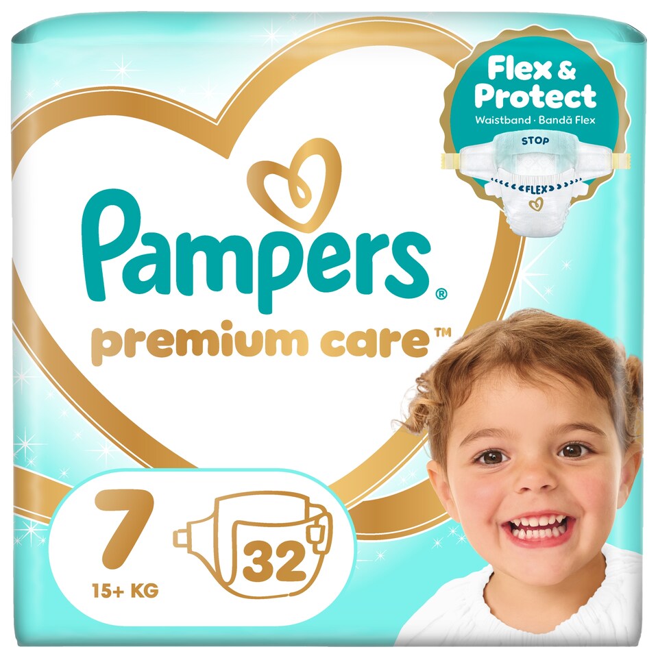 obrázok 1 z Pampers Premium Care Veľkosť 7, 32 Plienok, 15kg+