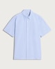 image 4 of F&F Pure Cotton Striped Short Sleeved Shirt in Blue