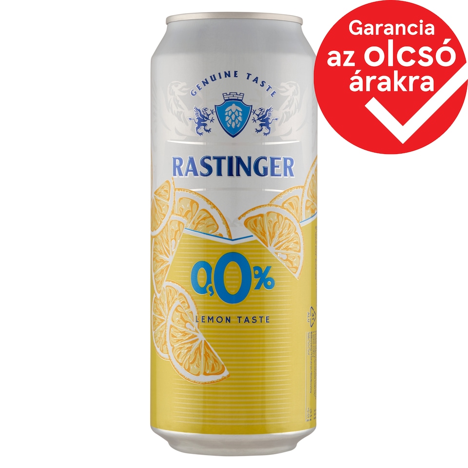 Rastinger citromízű alkoholmentes üdítőital és alkoholmentes világos sör keveréke 0% 500 ml