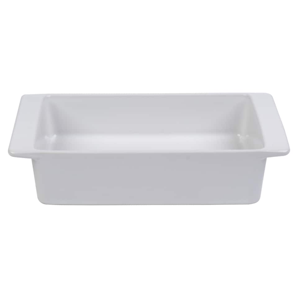 Tesco White Ceramic Rect Roaster Small