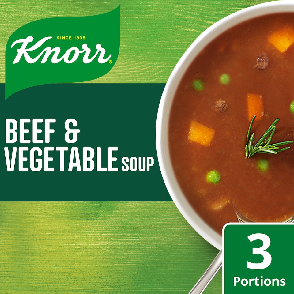 KNORR BEEF & VEGETABLE SOUP 3 portions 53g