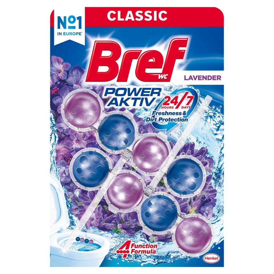 Bref Power Aktiv Lavender tuhý WC blok 2 x 50g