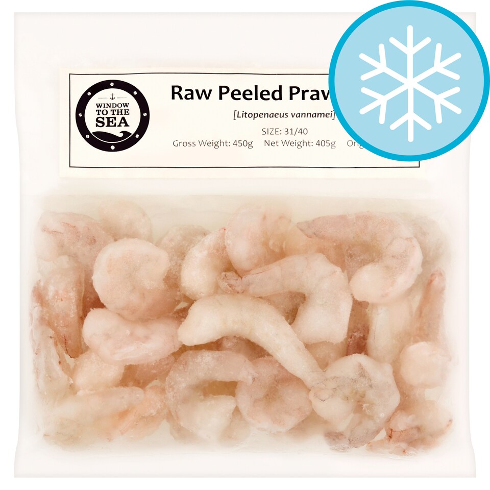 Window To The Sea Raw Peeled Prawn Tails 450G