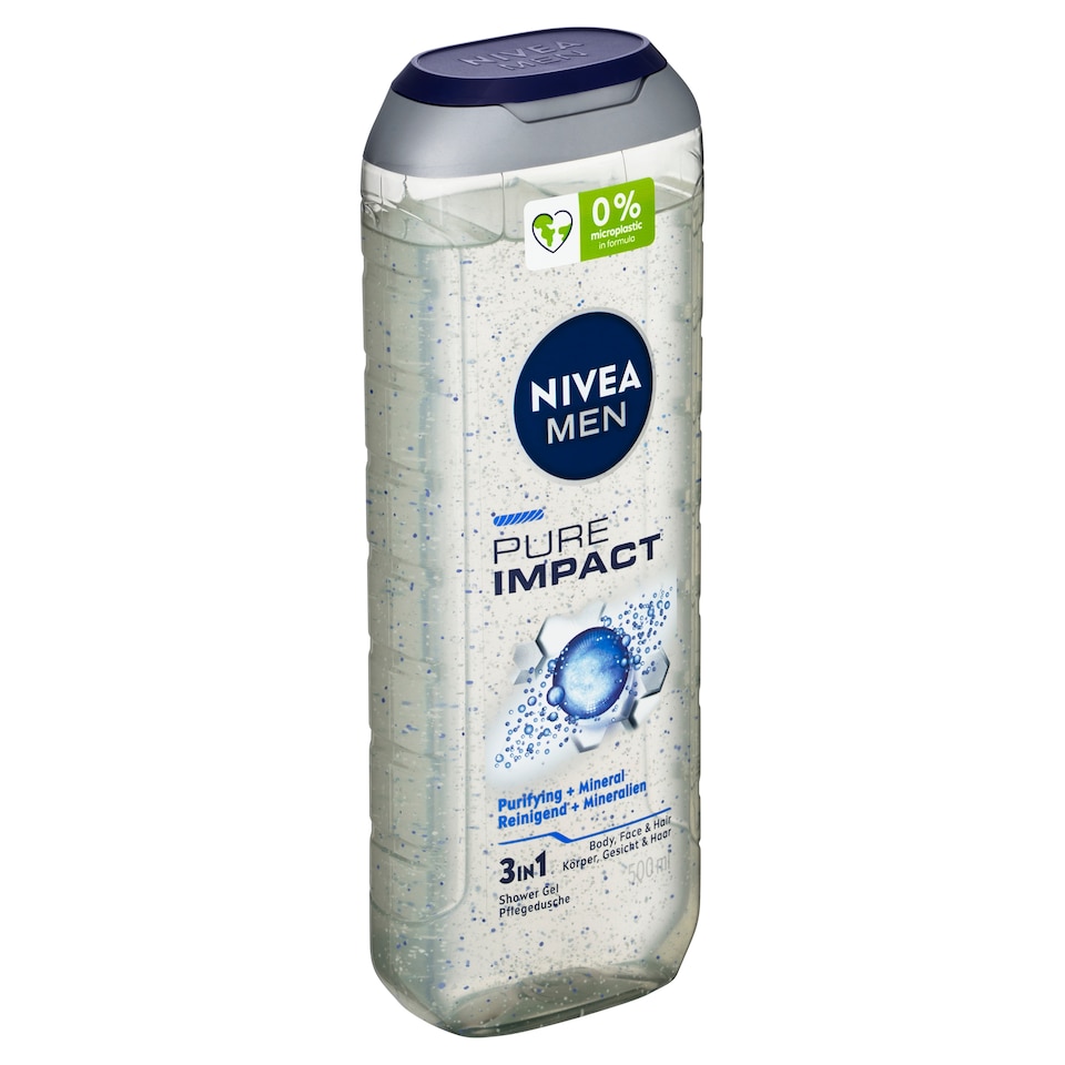 Obrázek 1 pro produkt Nivea Men Pure Impact 3 v 1 Sprchový gel 500ml