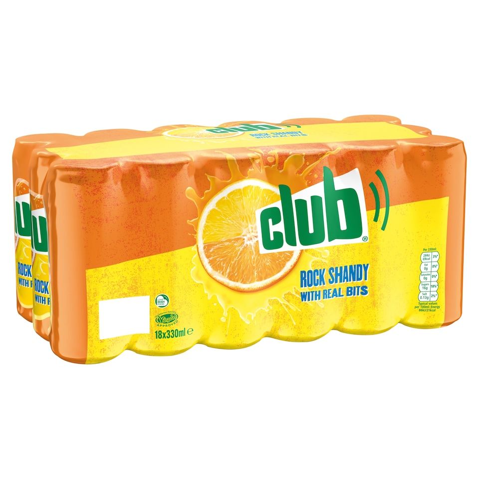 image 1 of Club Rock Shandy Cans 18 x 330ml