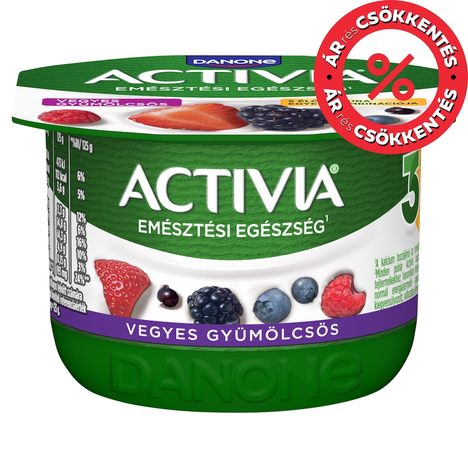 Danone Activia élőflórás vegyes gyümölcsös joghurt 125 g